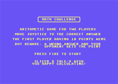Math Challenge 128 - Screenshot - Game Title Image