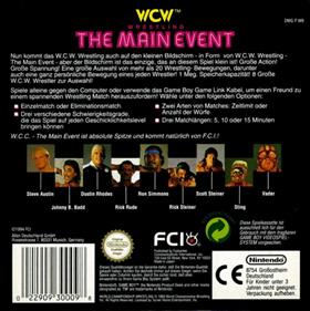 WCW: World Championship Wrestling: The Main Event - Box - Back Image