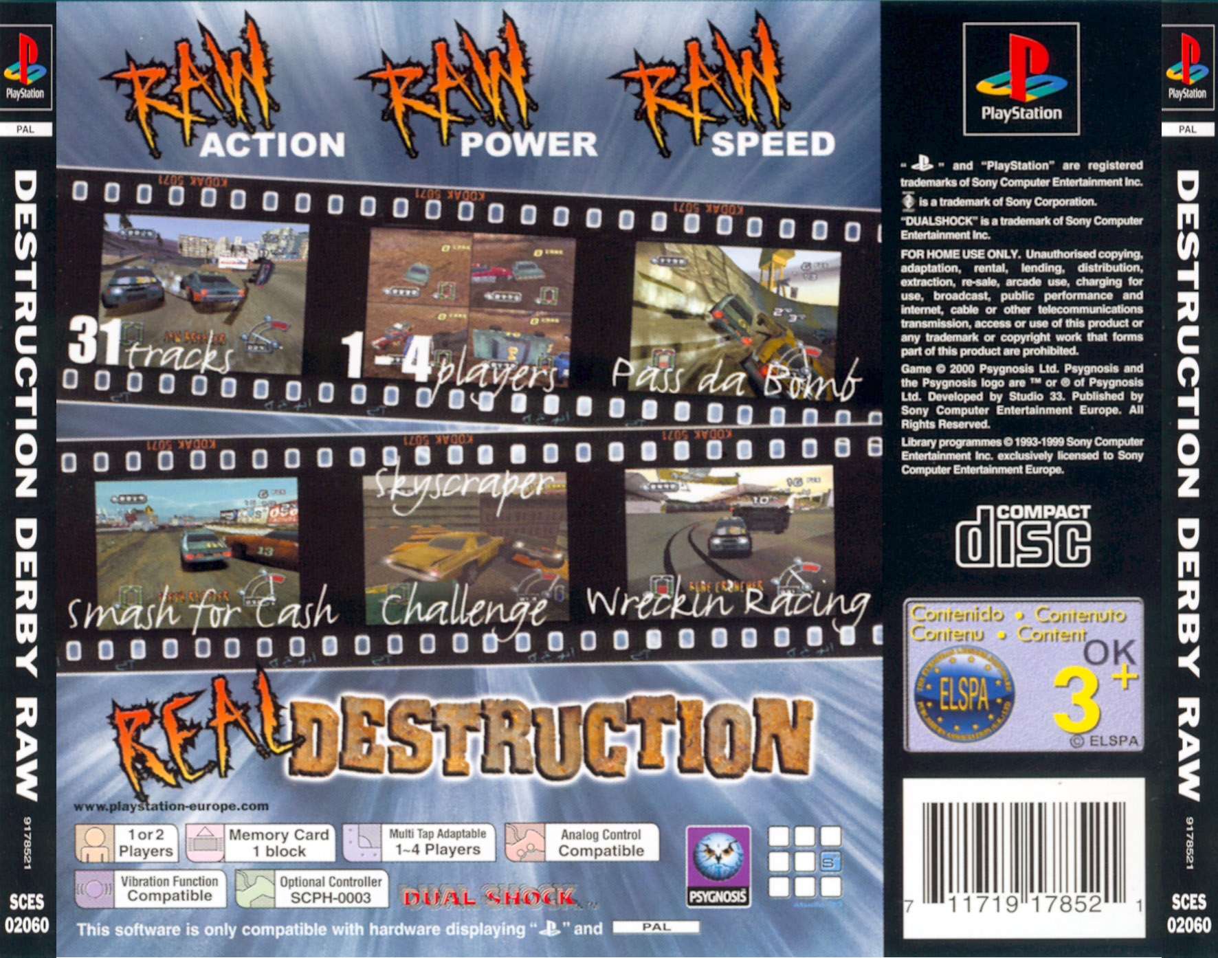 destruction derby raw ps1 review