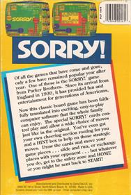 Sorry! - Box - Back Image