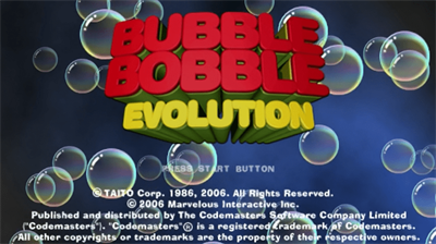 Bubble Bobble Evolution - Screenshot - Game Title Image