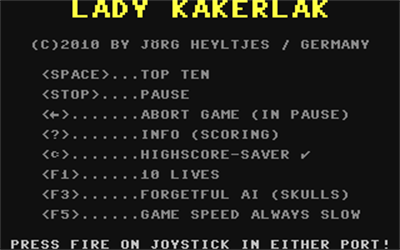 Lady Kakerlak - Screenshot - Game Title Image