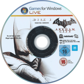 Batman: Arkham City - Disc Image