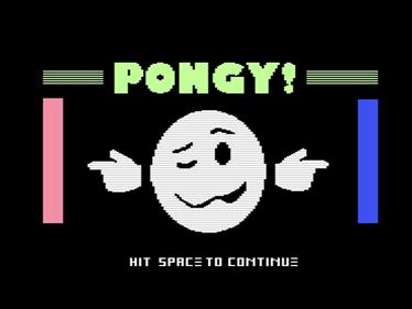 Pongy! - Screenshot - Game Title Image