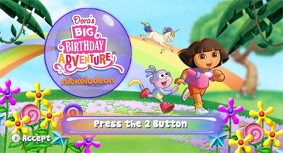 Dora the Explorer: Dora's Big Birthday Adventure - Screenshot - Game Title Image