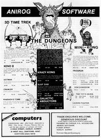 The Dungeons - Advertisement Flyer - Front Image