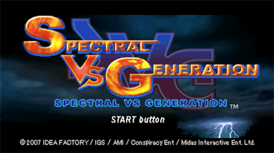 Spectral Vs. Generation - Screenshot - Game Title Image