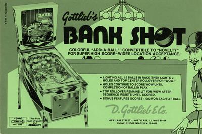 Bank Shot - Advertisement Flyer - Front Image