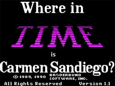 Where in Time is Carmen Sandiego - Screenshot - Game Title Image
