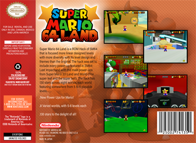 Super Mario 64 Land - Box - Back Image