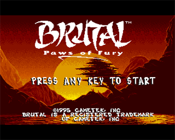 Brutal: Paws of Fury - Screenshot - Game Title Image