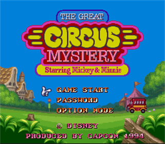 The Great Circus Mystery Starring Mickey & Minnie - Screenshot - Game Title Image