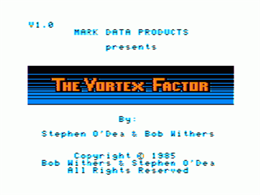 The Vortex Factor - Screenshot - Game Title Image