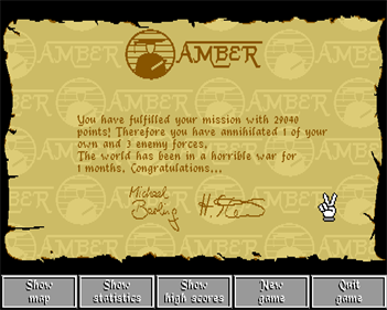 Amber - Screenshot - Game Over Image