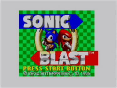 Sonic Blast - Screenshot - Game Title Image