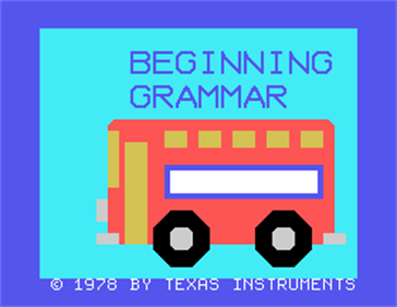 Beginning Grammar - Screenshot - Game Title Image