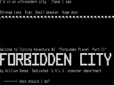 Talking Adventure: Forbidden Planet: Part 2 - Screenshot - Game Title Image