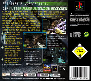 Alien: Resurrection - Box - Back Image