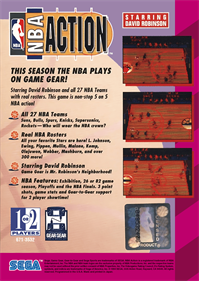 NBA Action starring David Robinson - Box - Back Image