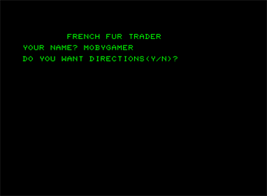 French Fur Trader - Screenshot - Game Title Image