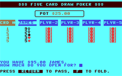5 Card Draw Poker - Screenshot - Gameplay Image