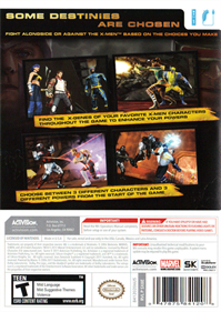 X-Men: Destiny - Box - Back Image