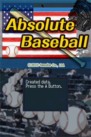 Absolute Baseball - Screenshot - Game Title Image