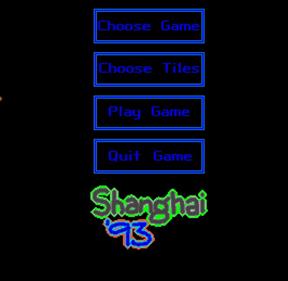 Shanghai 93 - Screenshot - Game Select Image