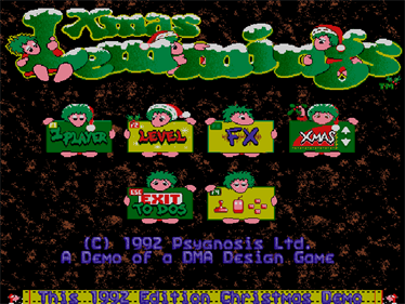 Xmas Lemmings (1992) - Screenshot - Game Title Image