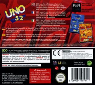 UNO 52 - Box - Back Image