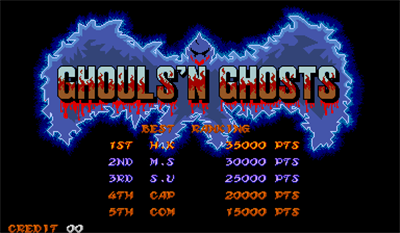 Ghouls'n Ghosts - Screenshot - High Scores Image