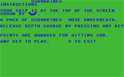 Submarines - Screenshot - Game Title Image