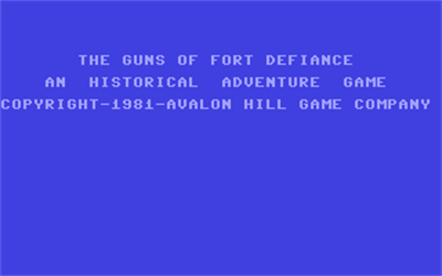 Guns of Fort Defiance - Screenshot - Game Title Image