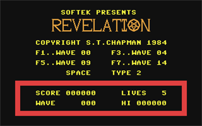 Revelation - Screenshot - Game Select Image
