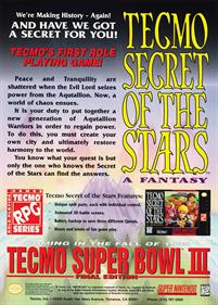 Tecmo Secret of the Stars - Advertisement Flyer - Front Image