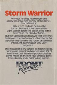 Storm Warrior (Front Runner) - Box - Back Image