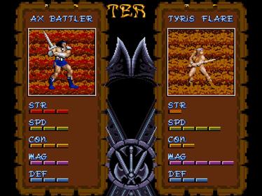 Golden Axe Legend - Screenshot - Game Select Image