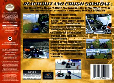 Monster Truck Madness 64 - Box - Back Image