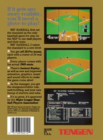 R.B.I. Baseball 2 - Box - Back - Reconstructed