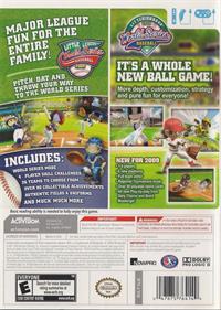 Little League World Series Baseball: Double Play - Box - Back Image