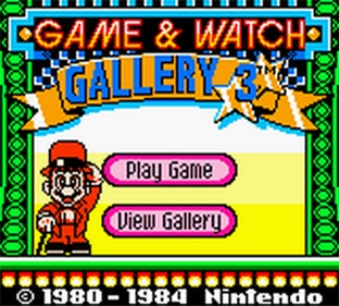 Game & Watch Gallery 3 - Screenshot - Game Title Image