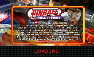 Pinball Hall of Fame: The Williams Collection - Screenshot - Game Title Image