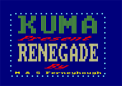 Renegade (Kuma) - Screenshot - Game Title Image