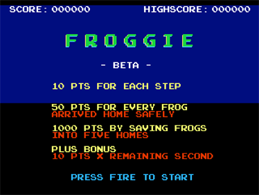 Froggie - Screenshot - Game Title Image
