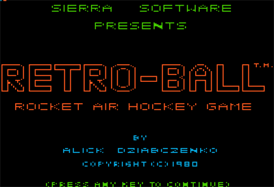 Retro-Ball - Screenshot - Game Title Image