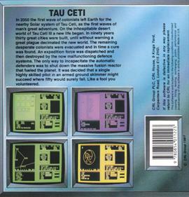 Tau Ceti: The Lost Star Colony - Box - Back Image