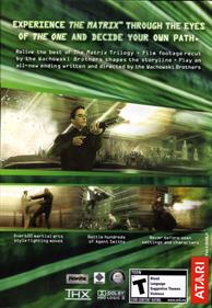 The Matrix: Path of Neo - Box - Back Image