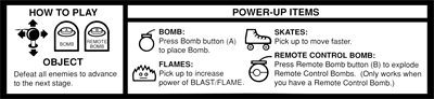 Bomber Man - Arcade - Controls Information Image