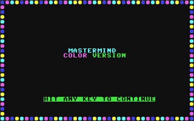 Mastermind (ShareData) - Screenshot - Game Title Image