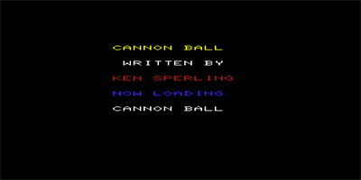 Cannon Ball - Screenshot - Game Title Image